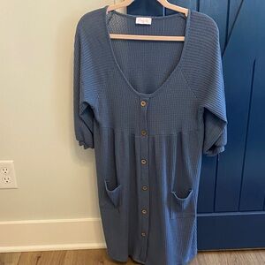 Pink Lily Blue Knit Dress